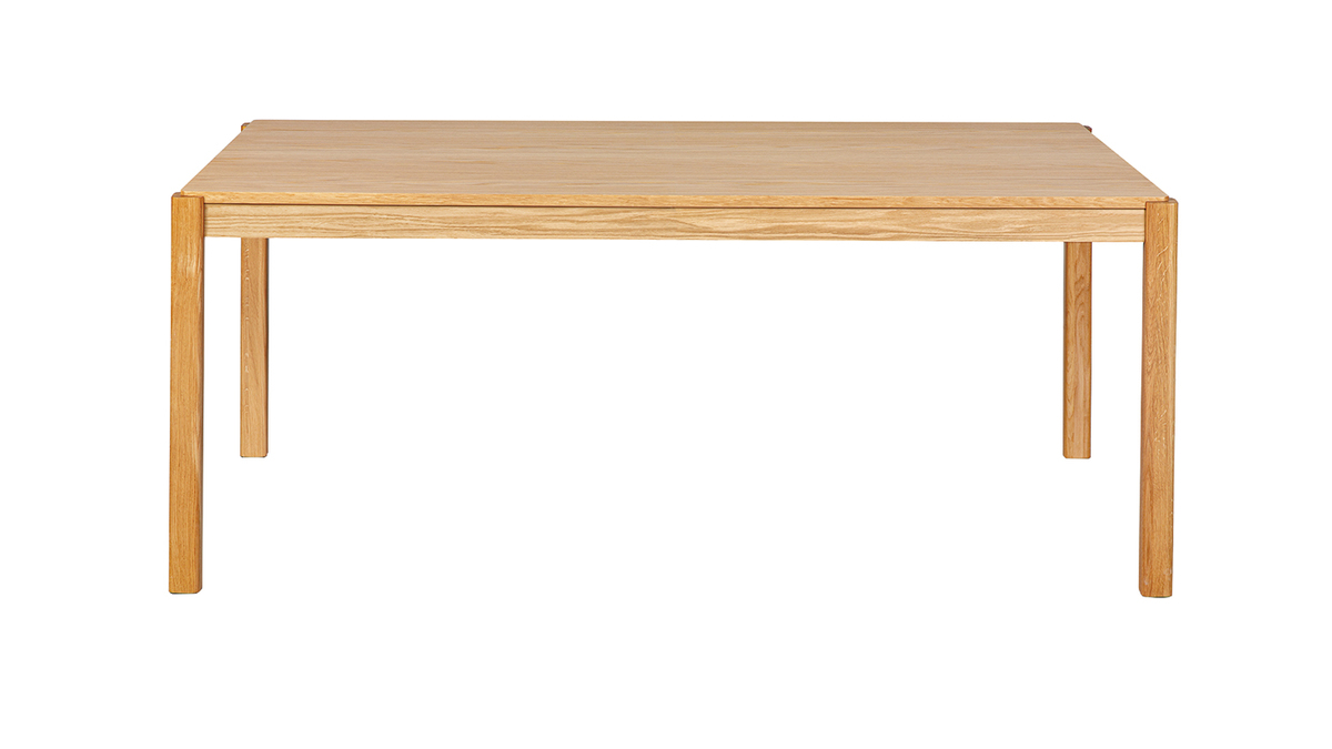 Table à manger rectangulaire scandinave bois chêne L200 cm AGALI