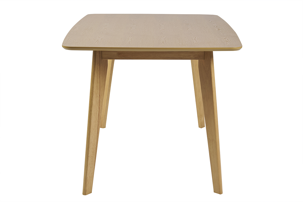 Table  manger rectangulaire scandinave bois clair chne L150 cm LEENA