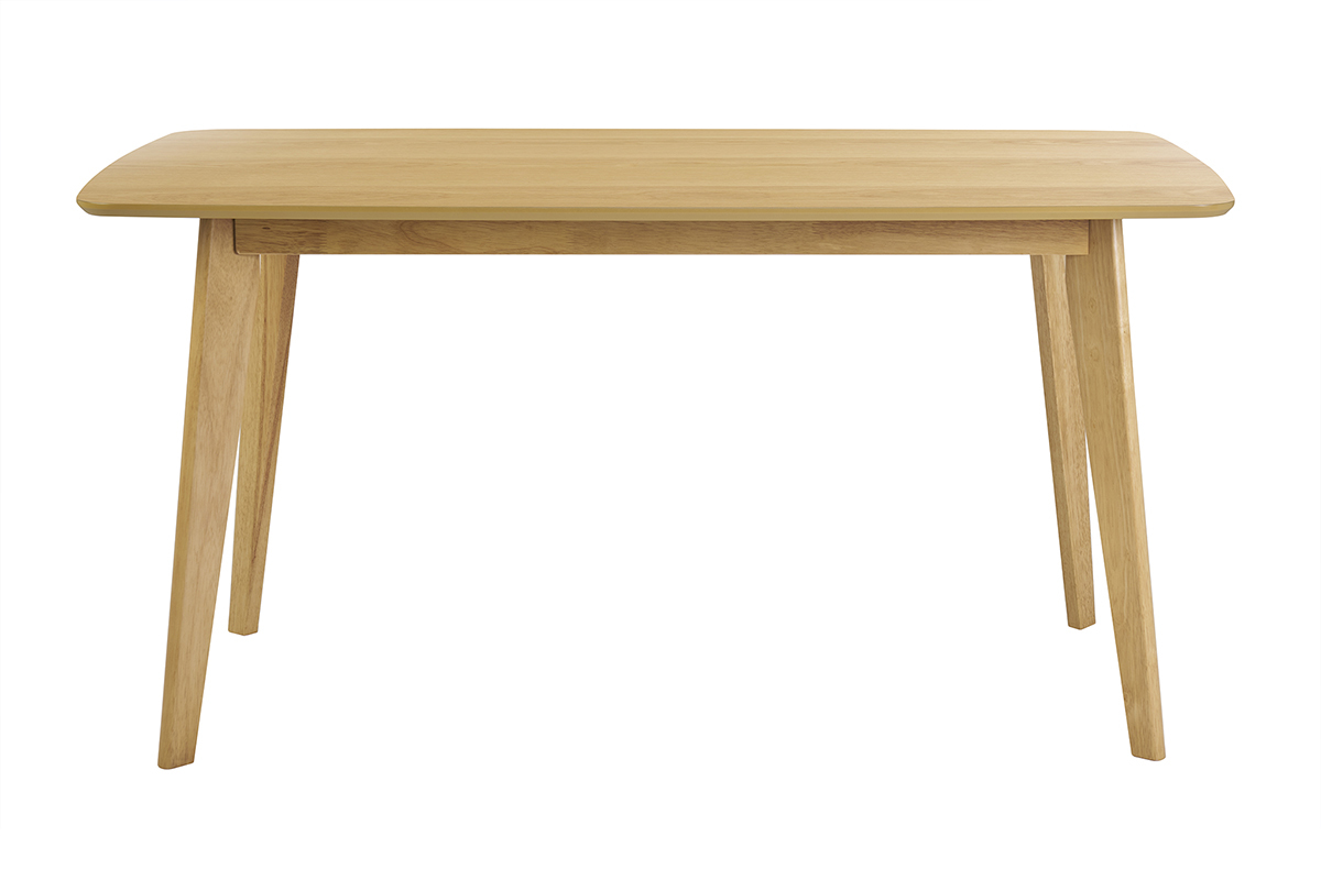 Table  manger rectangulaire scandinave bois clair chne L150 cm LEENA