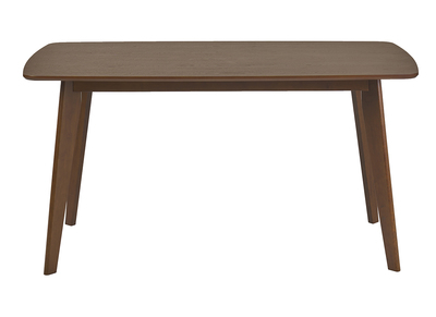 Table &agrave; manger rectangulaire scandinave bois fonc&eacute; noyer L150 cm LEENA