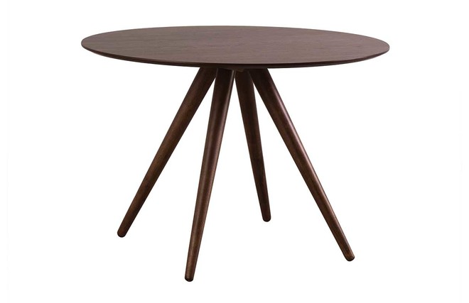 Table à manger ronde design noyer D106 cm WALFORD - Miliboo