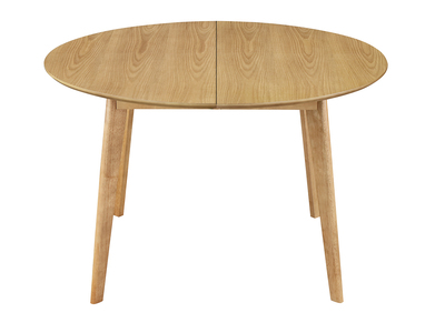 Table à manger ronde extensible finition chêne L120-150 cm LEENA