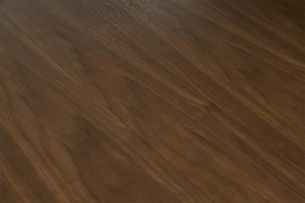 Table � manger ronde extensible finition noyer L120-150 cm LEENA