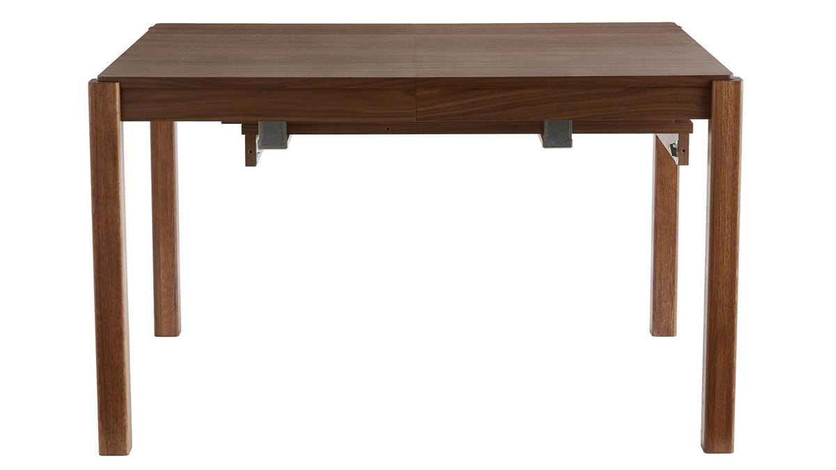 Table à manger scandinave extensible bois foncé noyer rectangulaire L125-238 cm AGALI