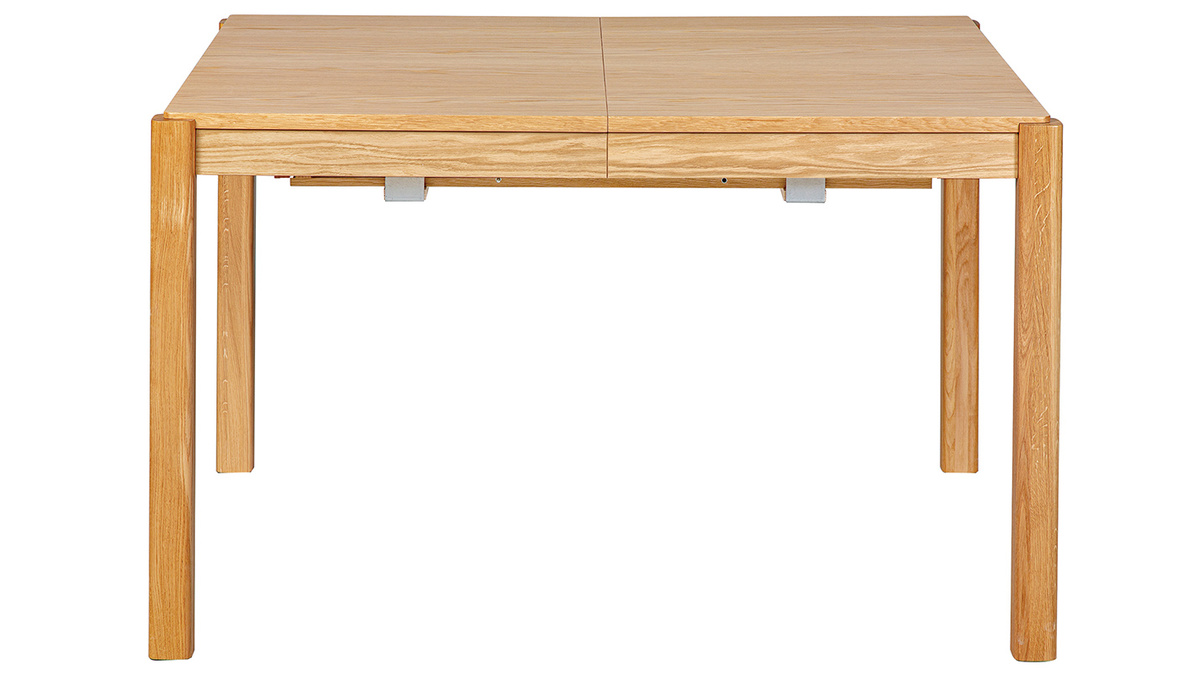 Table à manger scandinave extensible finition chêne rectangulaire L125-238 cm AGALI
