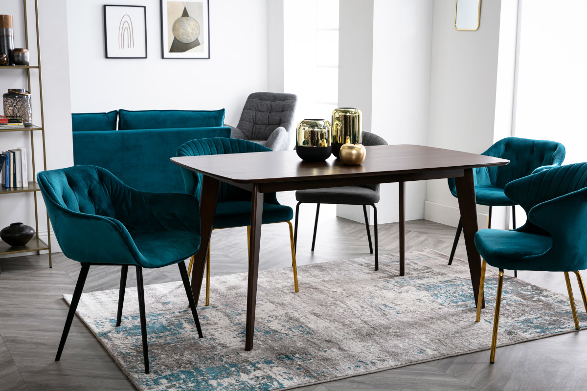 Table  manger vintage finition noyer L150 cm LEENA