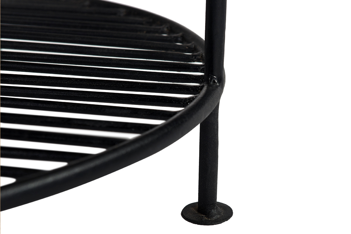 Table basse acacia massif et m�tal noir PART