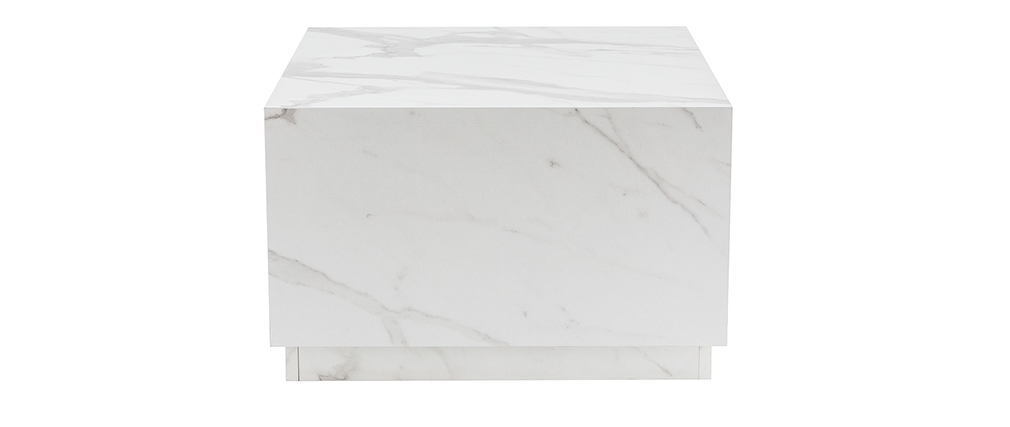 Table basse bloc carrée effet marbre L56 cm SCENA