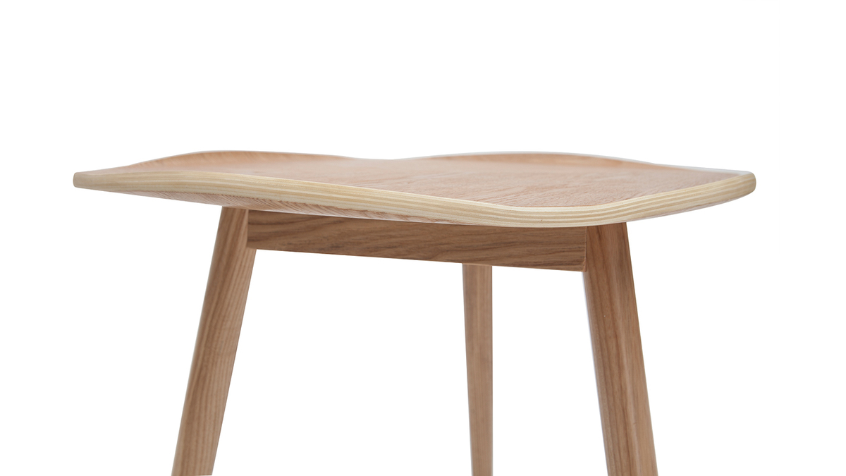 Table basse bois en forme de feuille L60 cm PHYLL