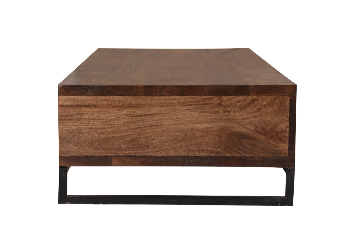 Table basse bois recycl MADRAS