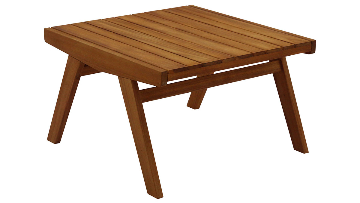 Table basse de jardin en bois massif L65 cm TIDAK