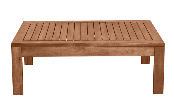 Table basse de jardin en bois massif L90 cm SALVADOR - Miliboo