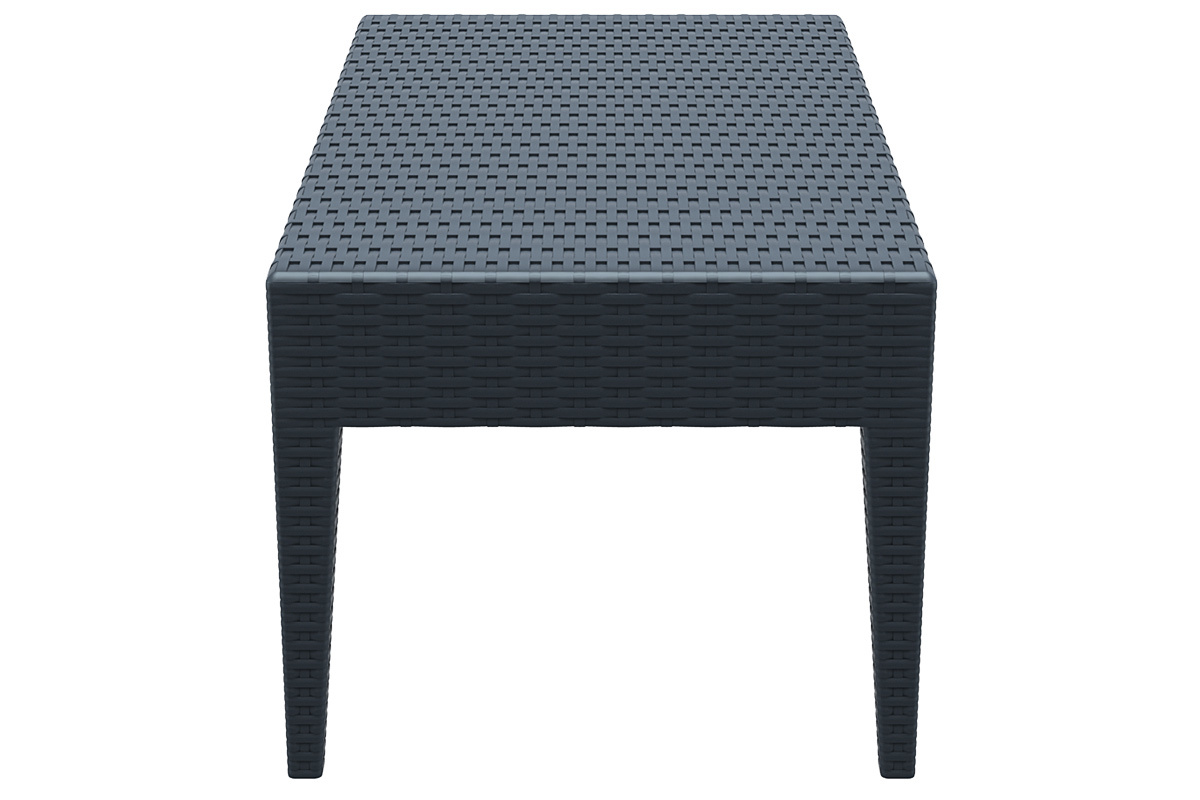 Table basse de jardin en r�sine tress�e grise SAMOA