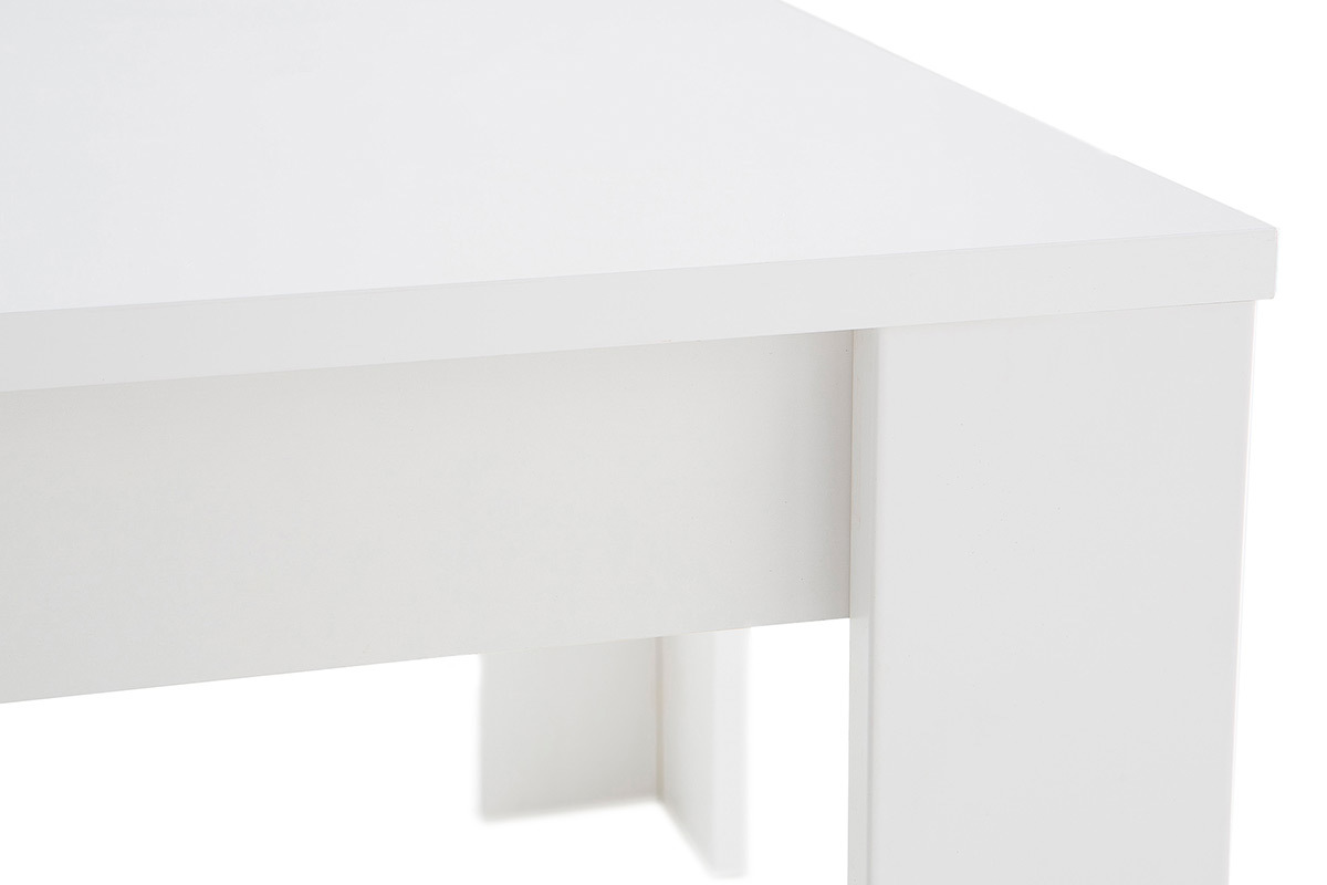 Table basse design bois blanc L122 cm LAND