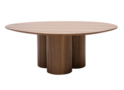 Table basse design bois foncé noyer L100 cm HOLLEN