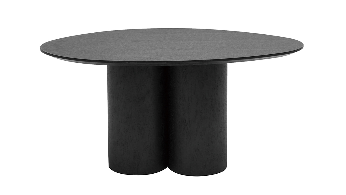 Table basse design bois noir L78 cm HOLLEN
