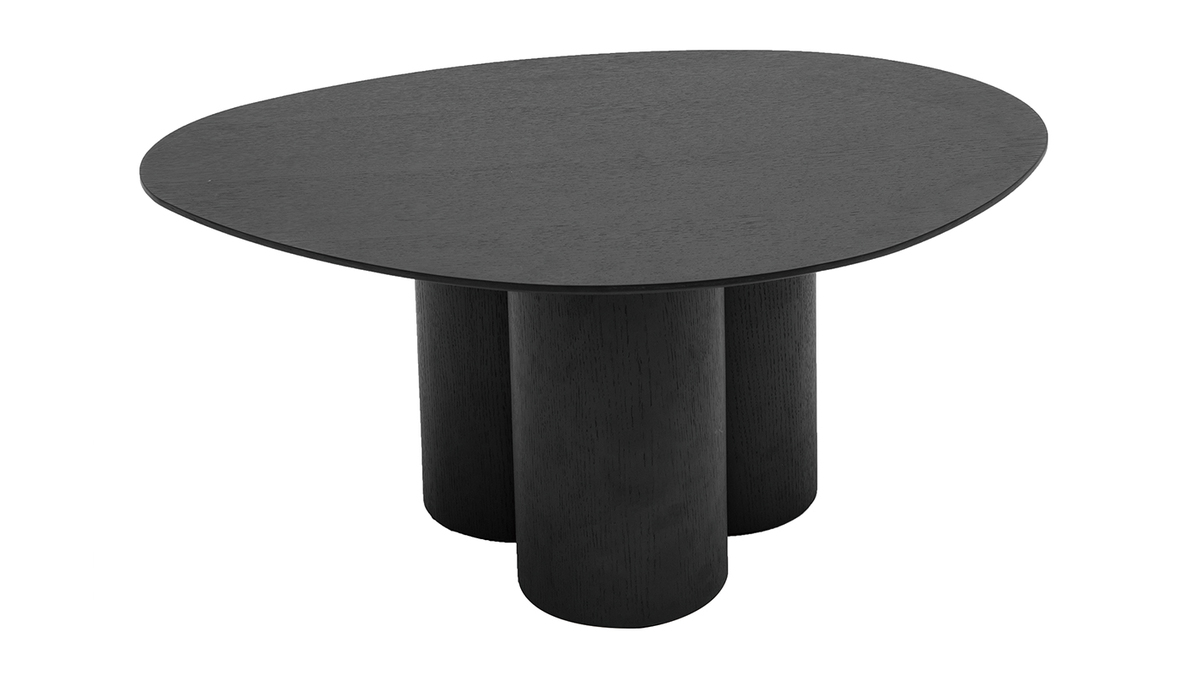 Table basse design bois noir L78 cm HOLLEN