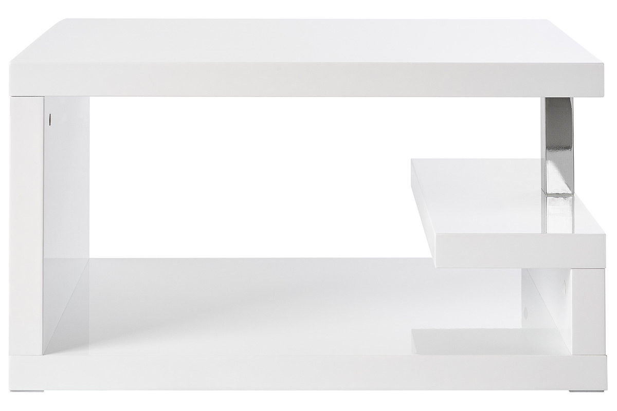 Table basse design laqu�e blanche REX