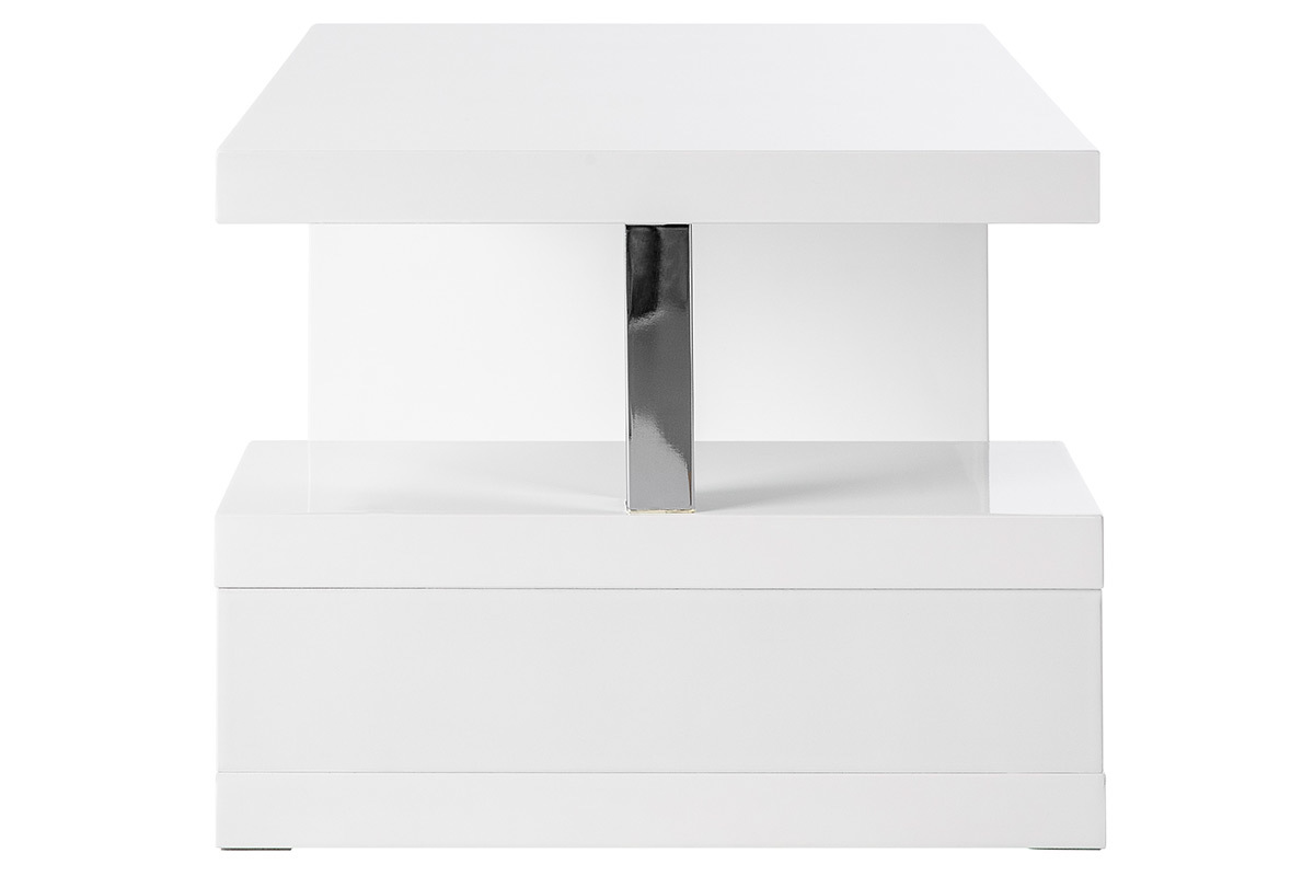 Table basse design laqu�e blanche REX