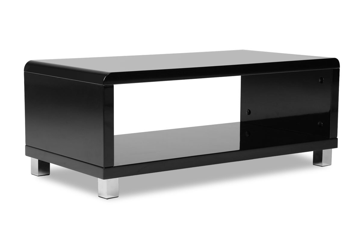 Table basse design laqu�e noire ROXY