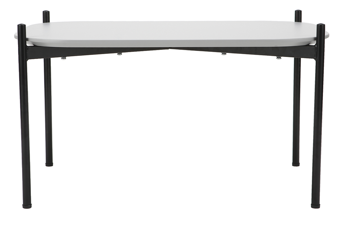 Table basse design m�tal gris 50x75 cm SEGA
