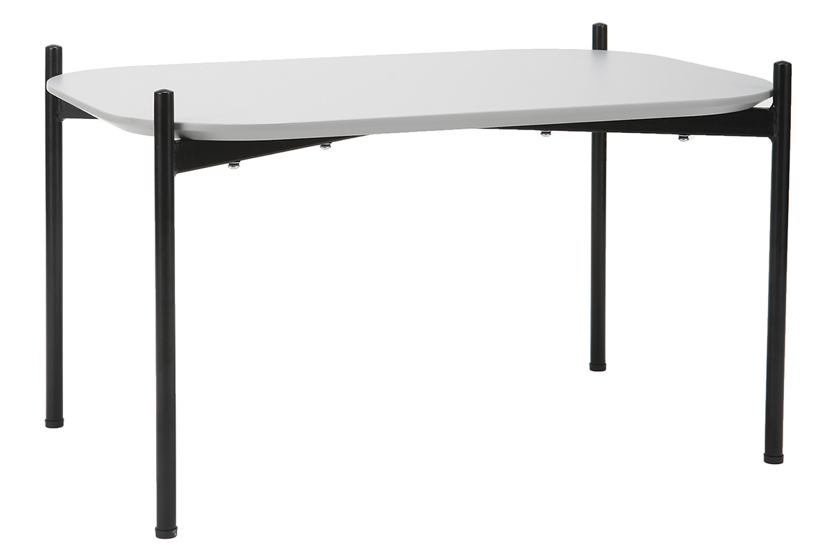 Table basse design m�tal gris 50x75 cm SEGA