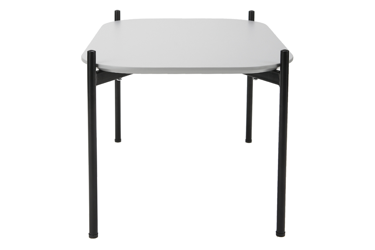 Table basse design m�tal gris 50x75 cm SEGA