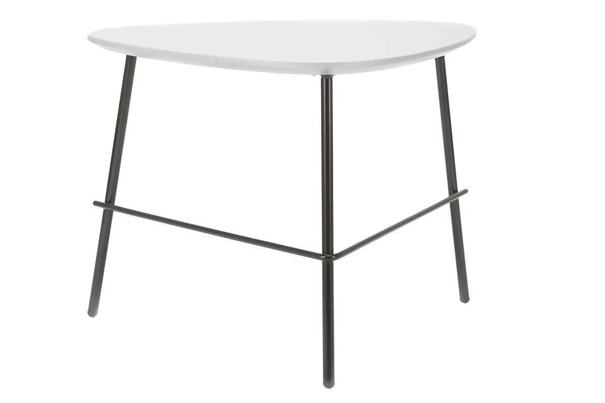 Table basse design mtal gris L60 cm BLOOM