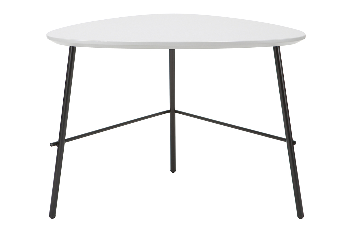 Table basse design mtal gris L60 cm BLOOM