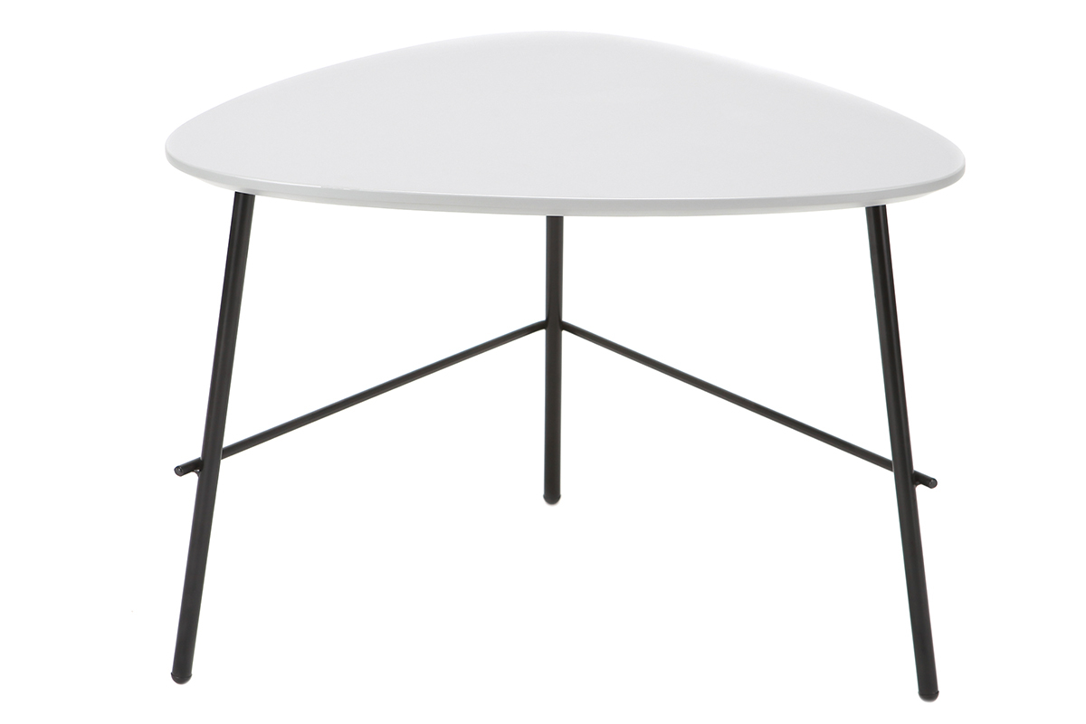 Table basse design mtal gris L60 cm BLOOM