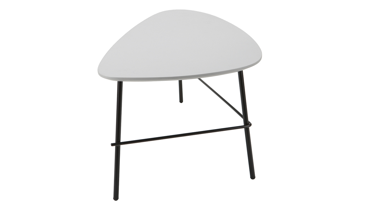 Table basse design mtal gris L93 cm BLOOM