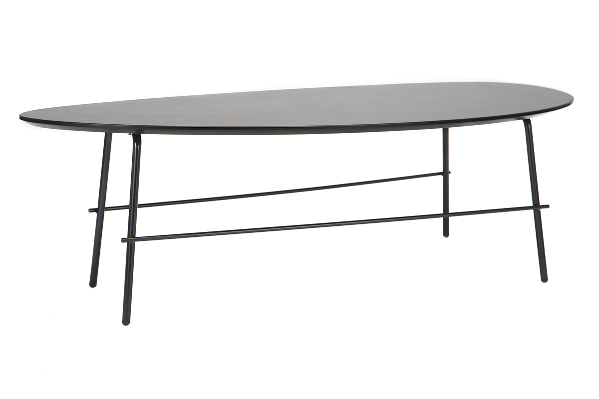 Table basse design m�tal noir 131 cm BLOOM