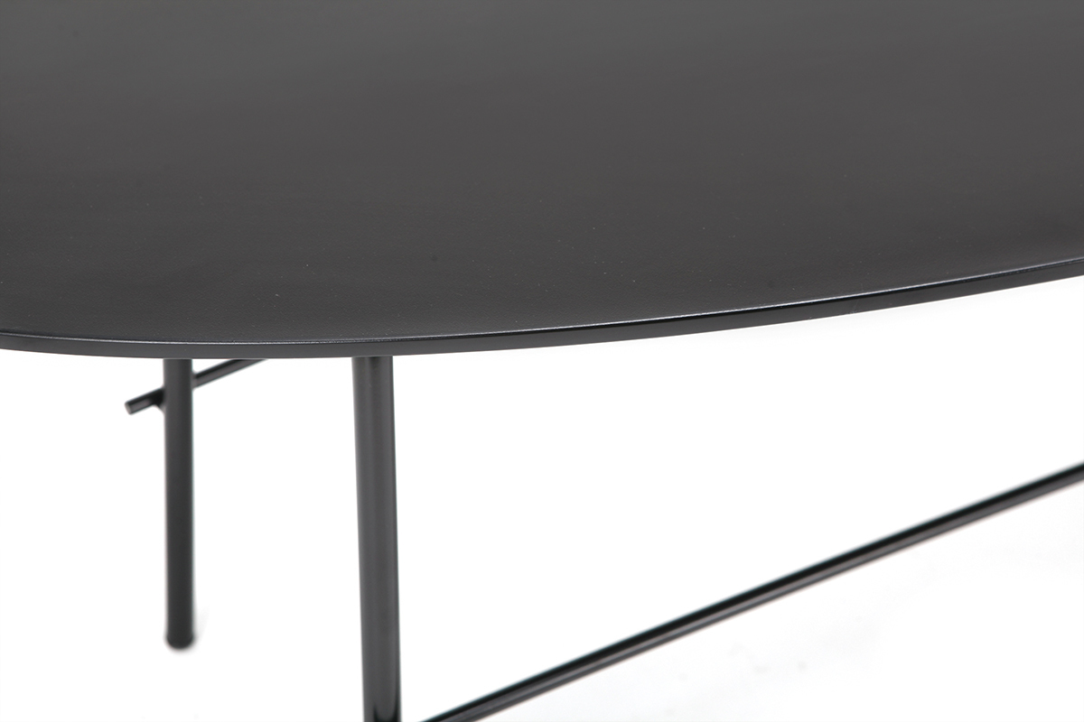Table basse design m�tal noir 131 cm BLOOM