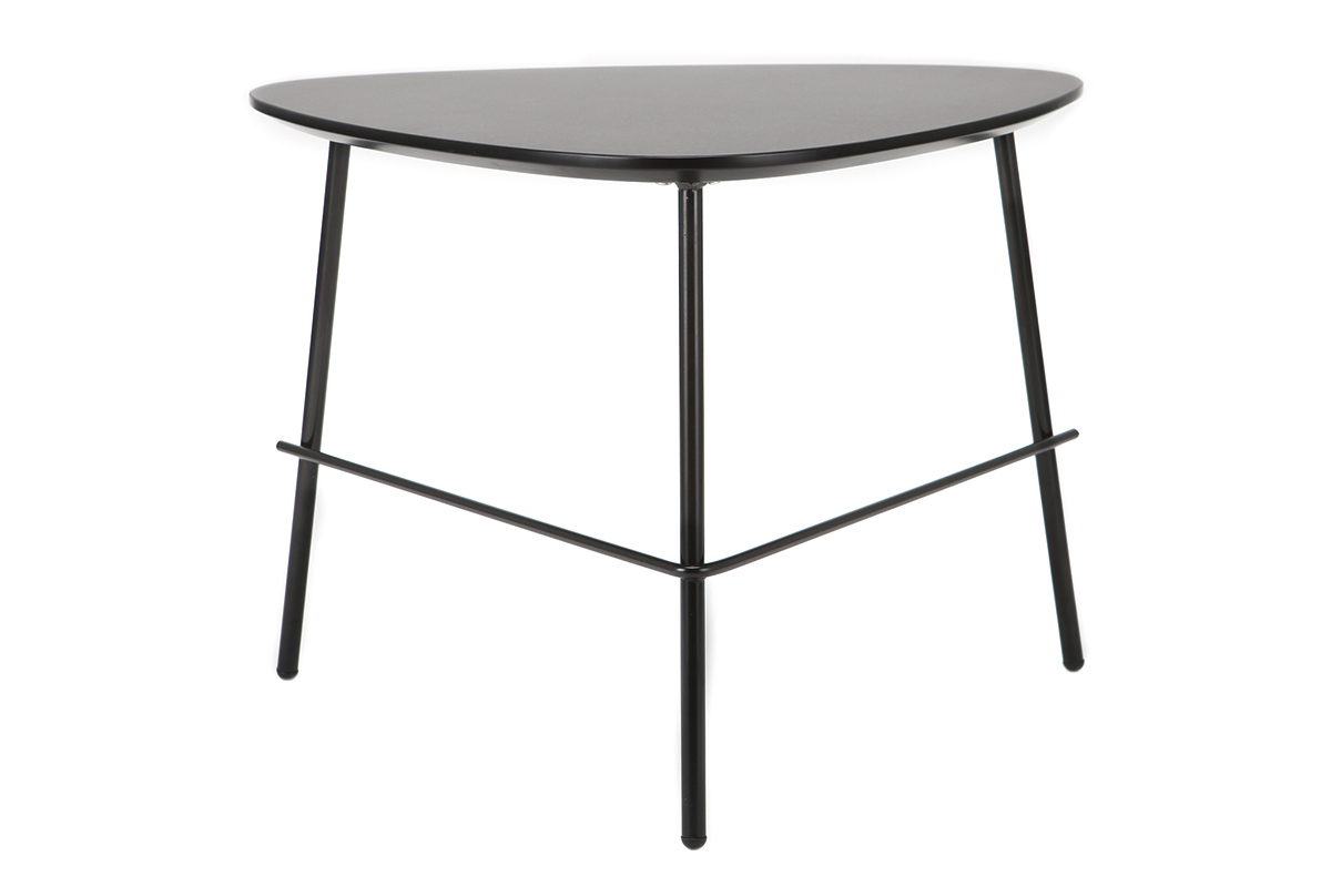 Table basse design mtal noir L60 cm BLOOM
