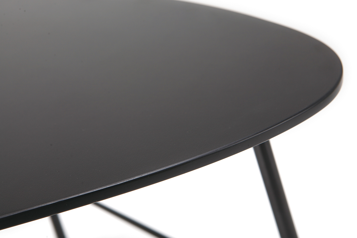 Table basse design mtal noir L60 cm BLOOM