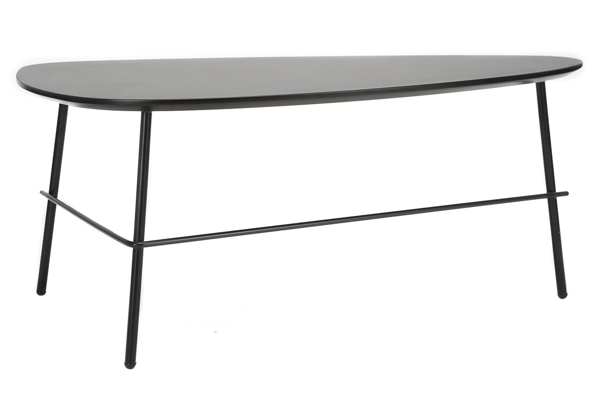 Table basse design m�tal noir L93 cm BLOOM