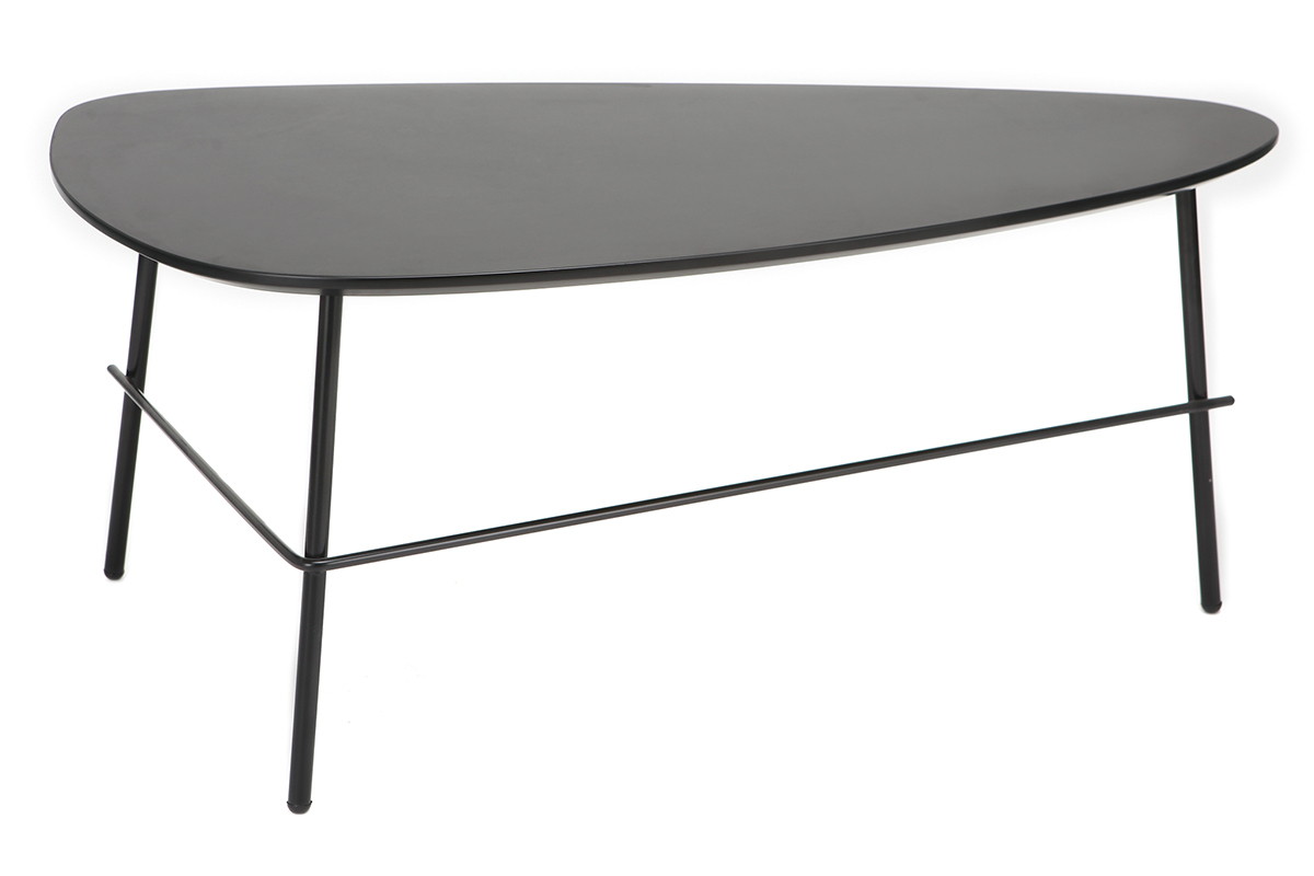 Table basse design m�tal noir L93 cm BLOOM