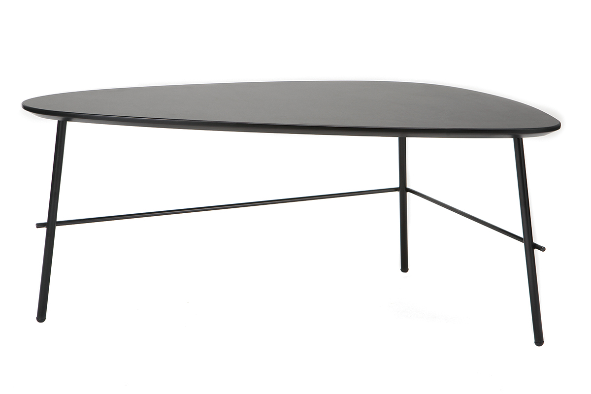 Table basse design m�tal noir L93 cm BLOOM