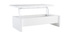 Table basse design relevable design blanche avec rangement rectangulaire LOLA