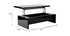 Table basse design relevable design blanche avec rangement rectangulaire LOLA