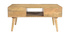 Table basse en manguier massif et tiroirs anthracite et doré L100 cm WALTER