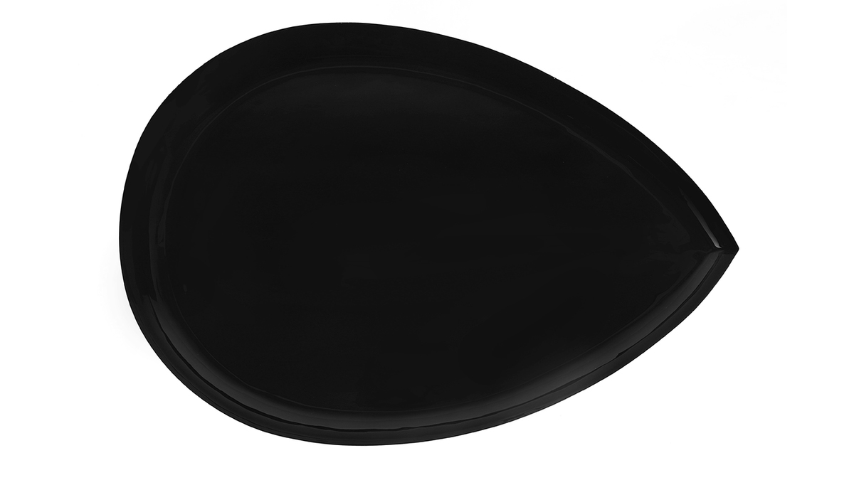 Table basse goutte en acier laqué noir L80 cm DROP