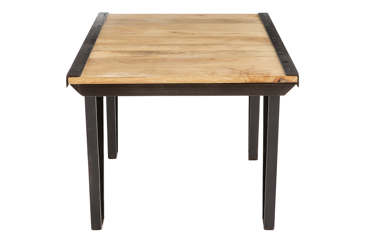 Table basse industrielle manguier massif INDUSTRIA