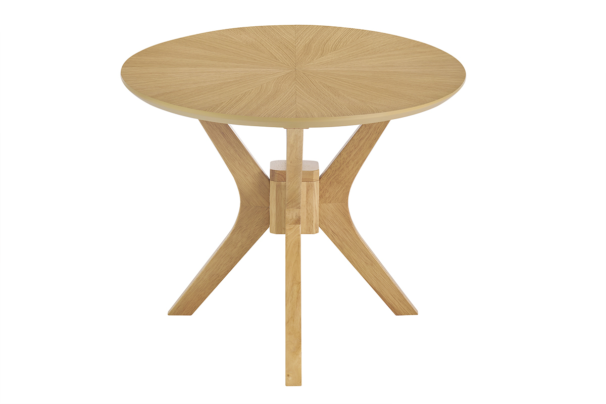 Table basse ovale en bois clair chne 90 cm DIELLI