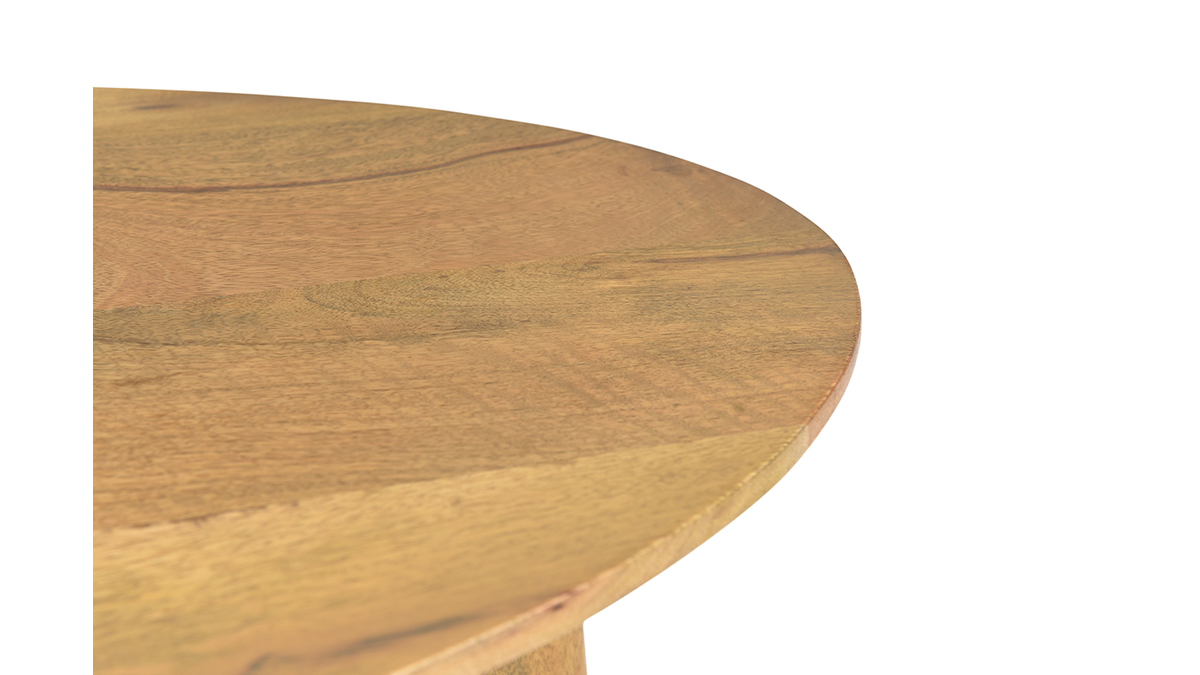 Table basse ovale en manguier massif clair L100 cm PALEY