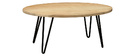 Table basse ovale en manguier massif L100 cm VIBES