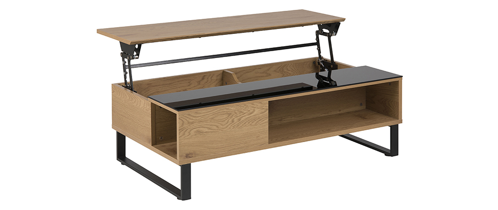 Table basse relevable en bois et m�tal WYNN
