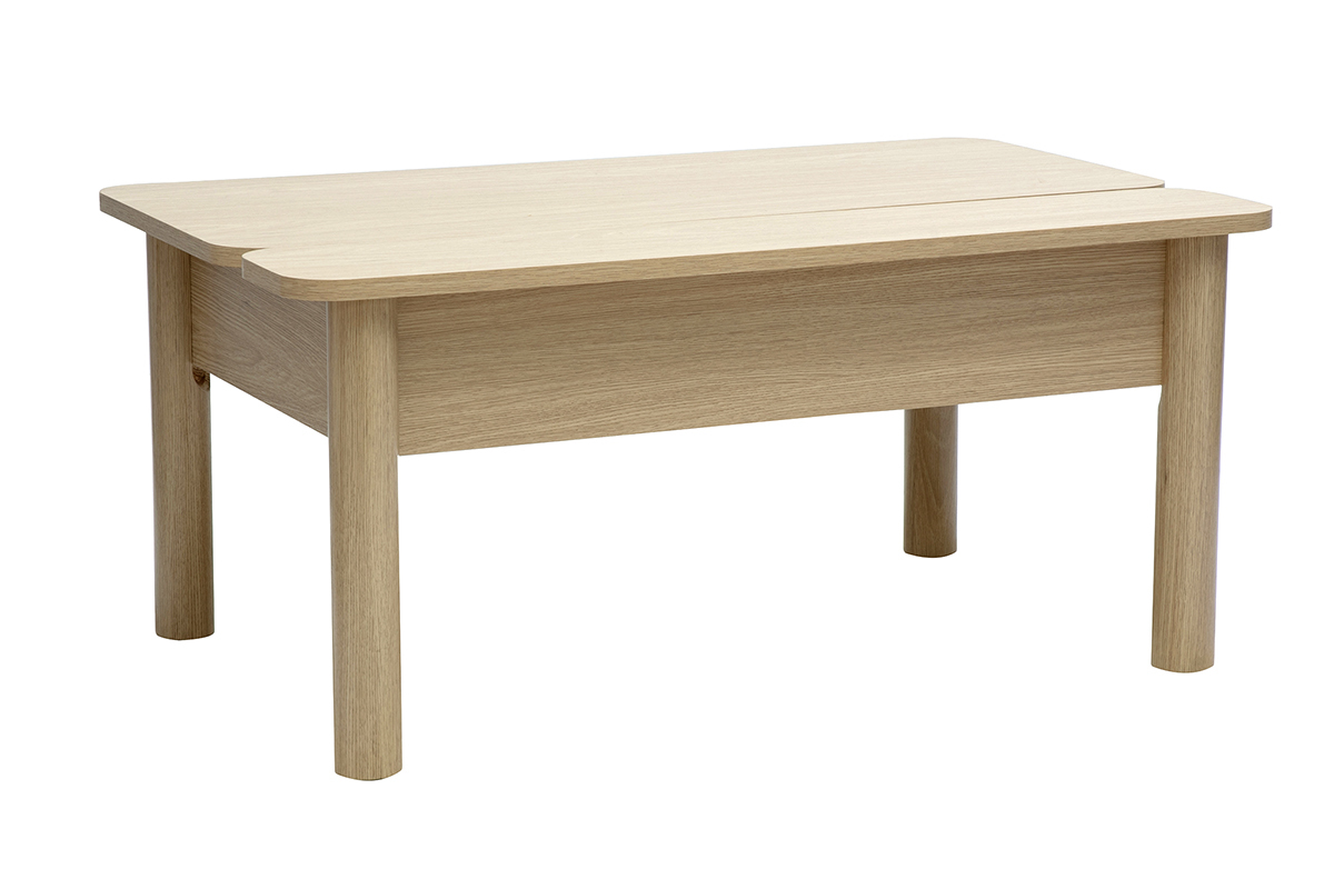 Table basse relevable finition bois chne BOLSO L100 cm