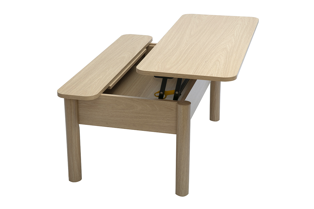 Table basse relevable en bois chne L100 cm BOLSO