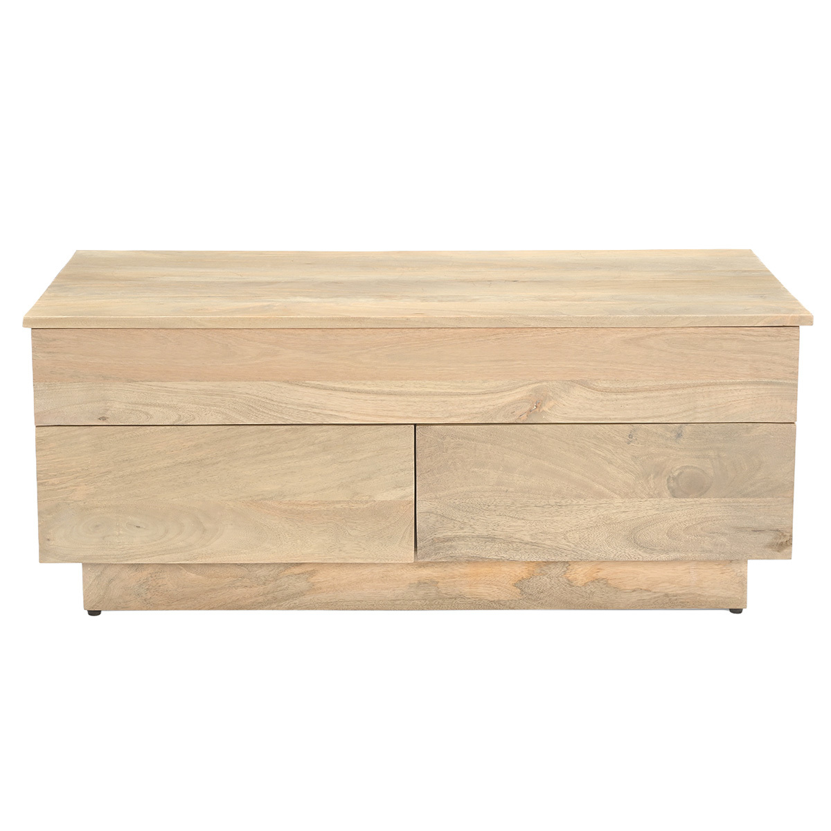 Table basse relevable rectangulaire bois clair manguier massif L102 cm NEXO Table basse relevable rectangulaire bois clair manguier massif L102 cm NEXO